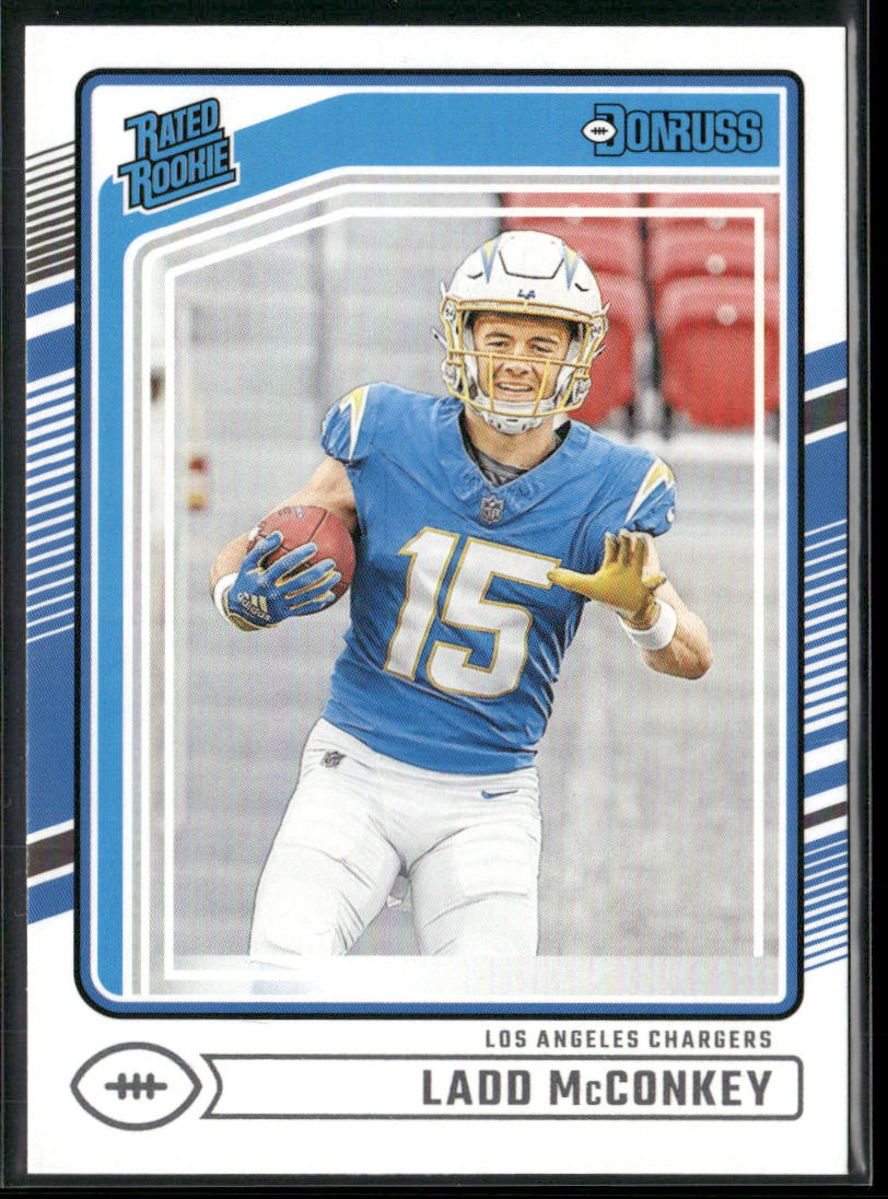 Ladd McConkey 2024 Donruss #328 RC Los Angeles Chargers front
