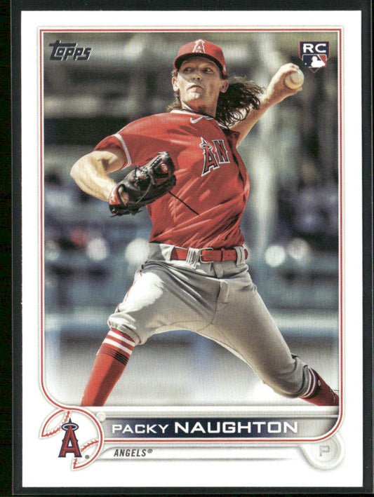 Packy Naughton 2022 Topps #540b RC Los Angeles Angels