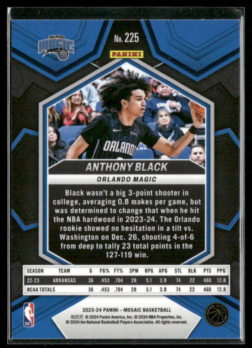 Anthony Black 2023-24 Panini Mosaic #225 RC Orlando Magic