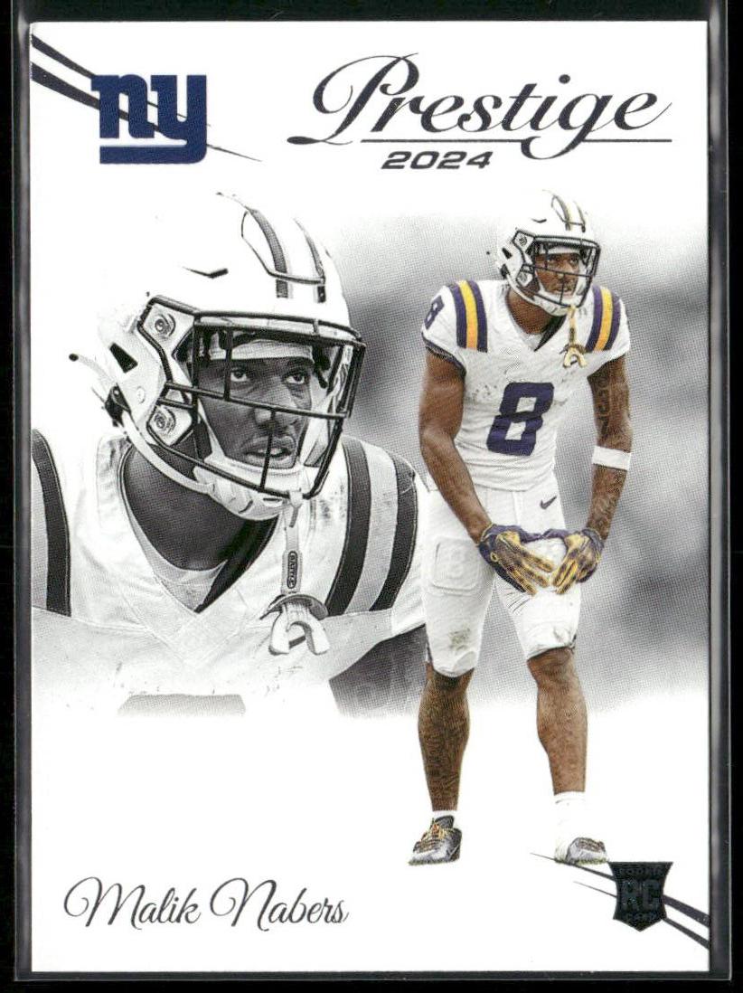 Malik Nabers 2024 Panini Prestige #306 RC New York Giants