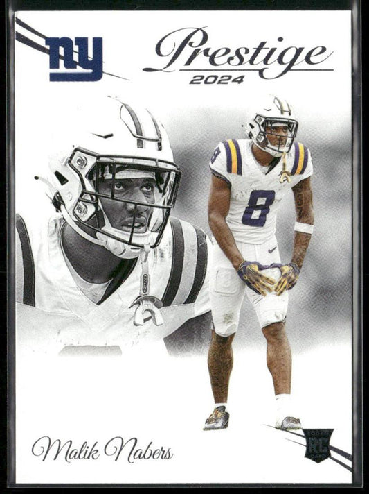Malik Nabers 2024 Panini Prestige #306 RC New York Giants