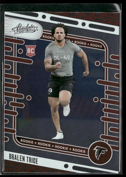Bralen Trice 2024 Panini Absolute Retail #163 RC Atlanta Falcons front