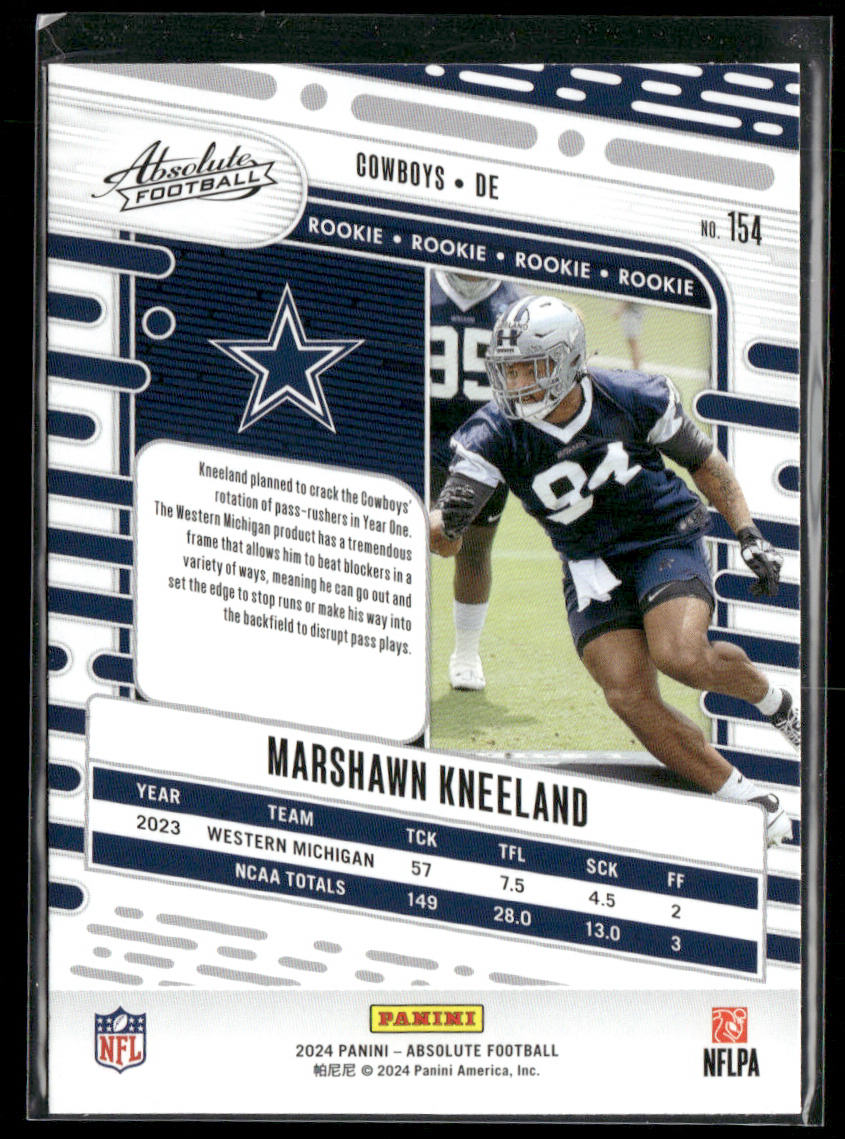 Marshawn Kneeland 2024 Panini Absolute Retail #154 RC Dallas Cowboys back
