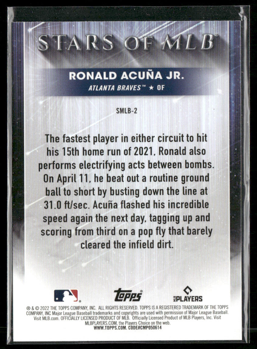 Ronald Acuña Jr. 2022 Topps Stars of MLB #SMLB-2 Atlanta Braves