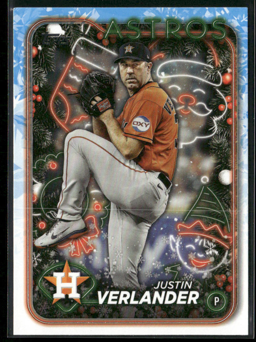 Justin Verlander 2024 Topps Holiday #H68 Houston Astros front