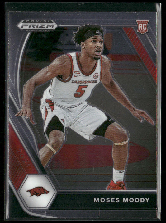 Moses Moody 2021 Panini Prizm Draft Picks #11 Arkansas Razorbacks front