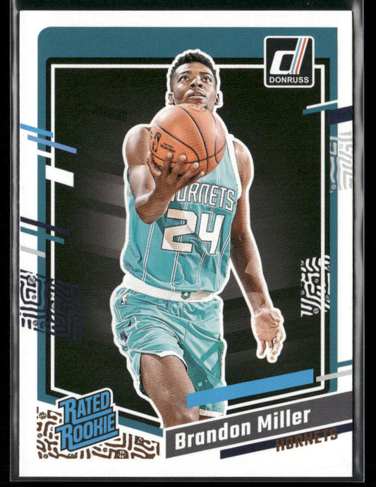 Brandon Miller 2023-24 Donruss #226 RC Charlotte Hornets front