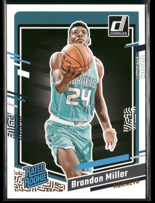 Brandon Miller 2023-24 Donruss #226 RC Charlotte Hornets front