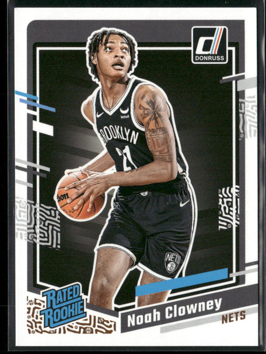 Noah Clowney 2023-24 Donruss #234 RC Brooklyn Nets front