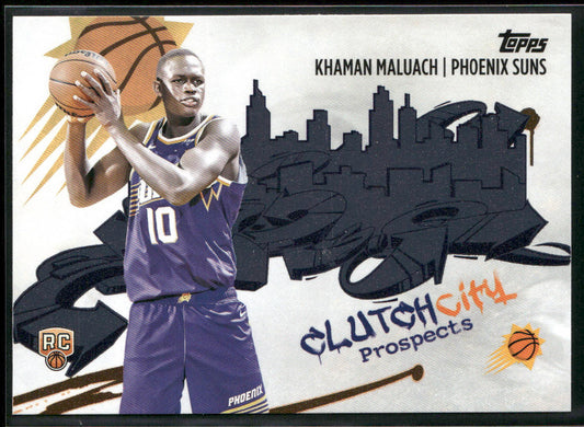 Khaman Maluach 2025-26 Topps Clutch City Prospects #CC-10 Phoenix Suns front