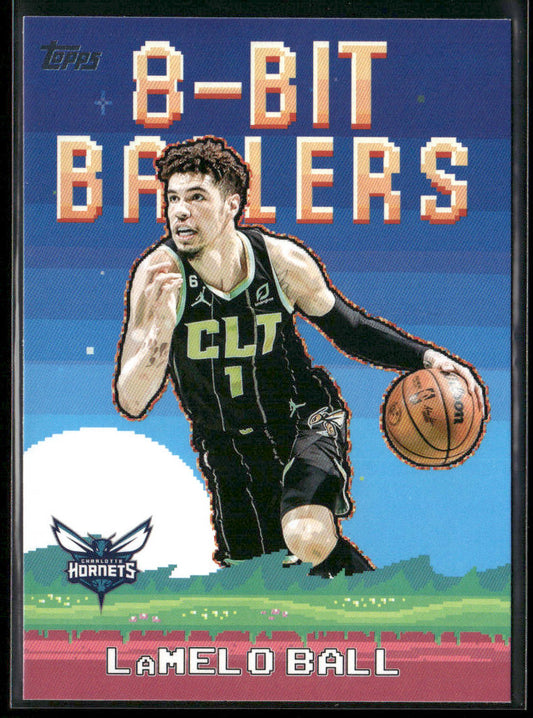 LaMelo Ball 2025-26 Topps 8-Bit Ballers #8B-17 Charlotte Hornets front