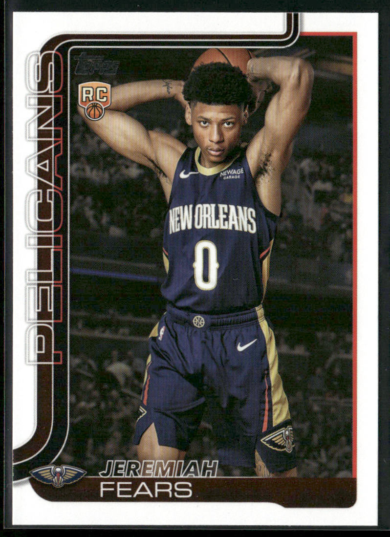 Jeremiah Fears 2025-26 Topps #207 RC New Orleans Pelicans front