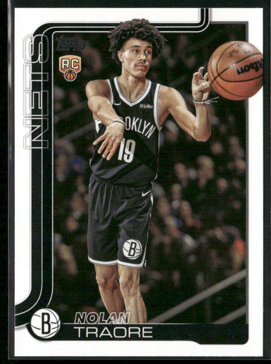 Nolan Traore 2025-26 Topps #219 RC Brooklyn Nets front
