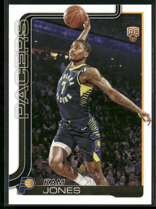 Kam Jones 2025-26 Topps #239 RC Indiana Pacers front