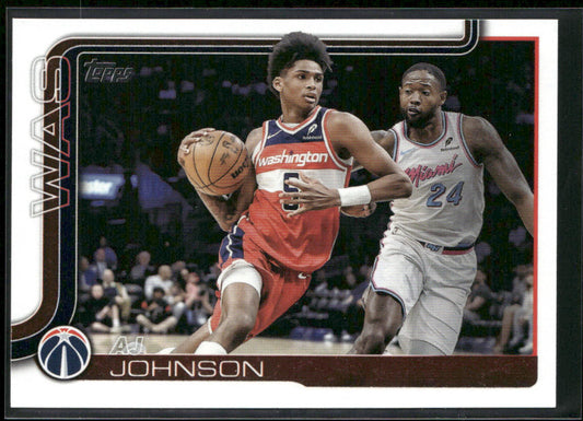 AJ Johnson 2025-26 Topps #99 Washington Wizards front