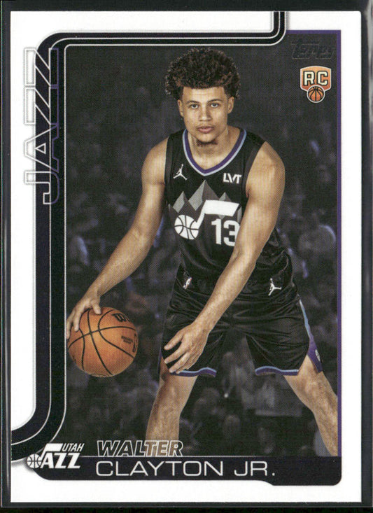 Walter Clayton Jr. 2025-26 Topps #218 RC Utah Jazz front