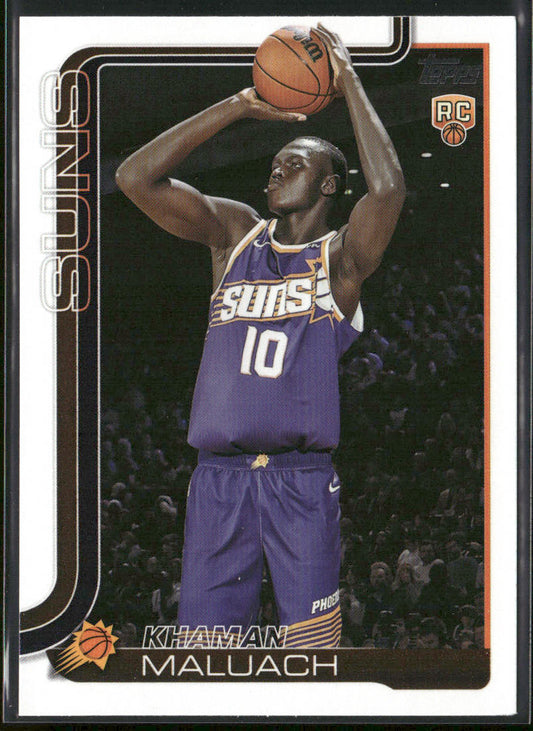 Khaman Maluach 2025-26 Topps #210 RC Phoenix Suns front