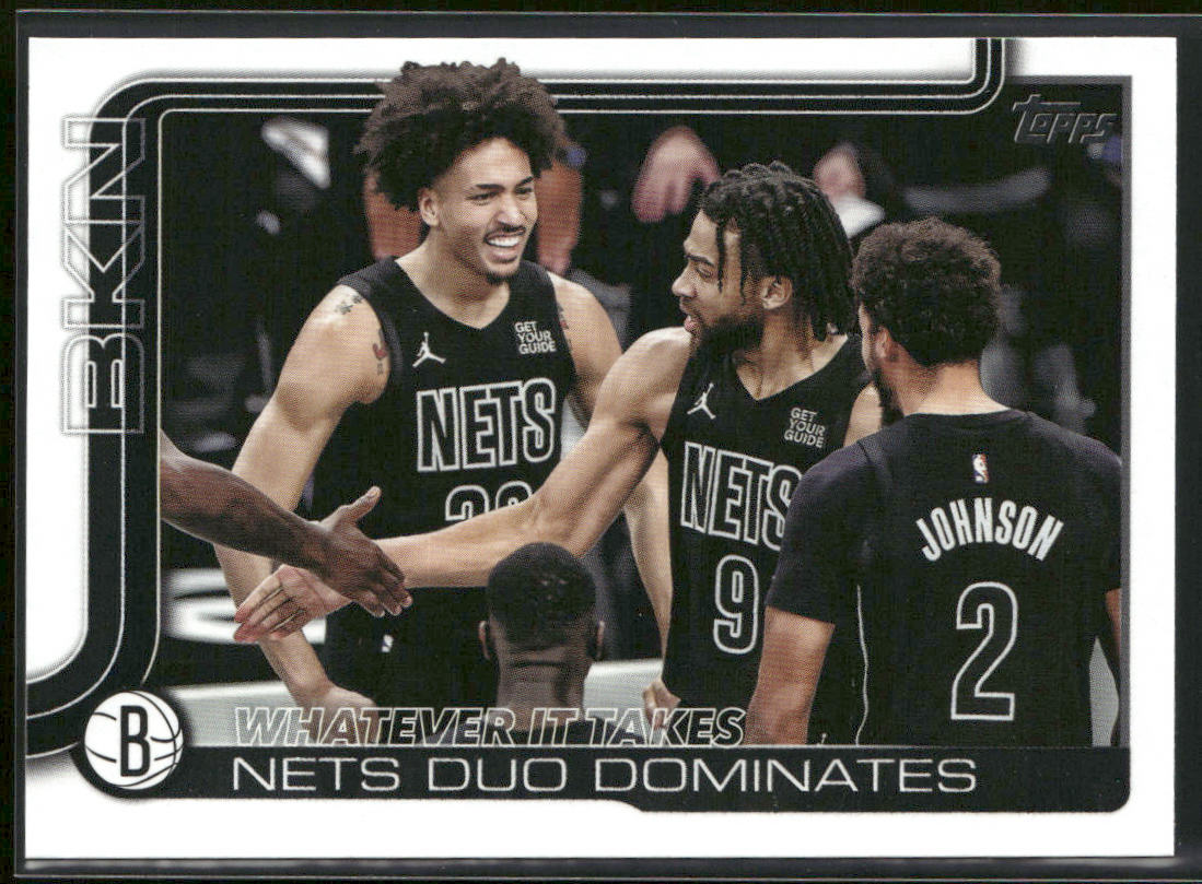 Whatever It Takes: Nets Duo Dominates 2025-26 Topps #273 Brooklyn Nets front