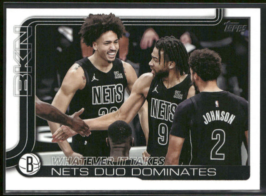 Whatever It Takes: Nets Duo Dominates 2025-26 Topps #273 Brooklyn Nets front