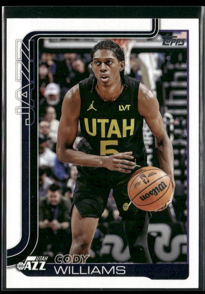 Cody Williams 2025-26 Topps #130 Utah Jazz front