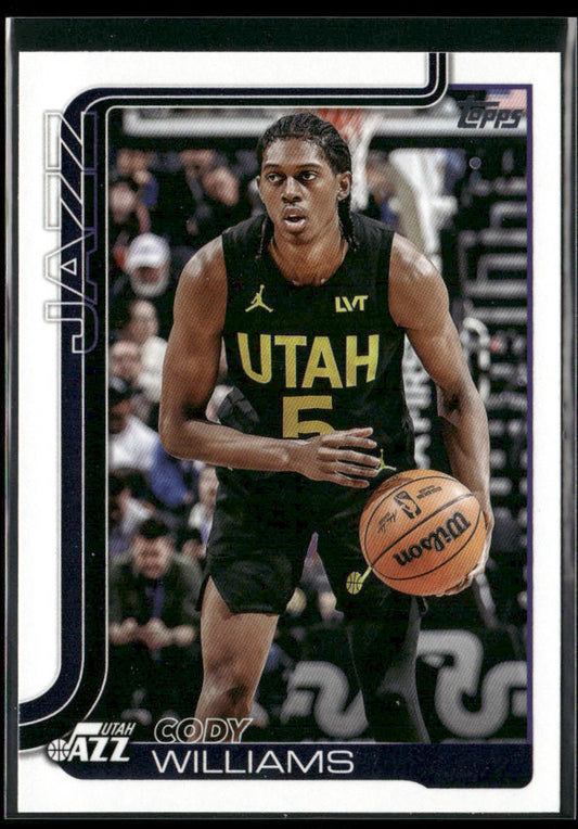 Cody Williams 2025-26 Topps #130 Utah Jazz front