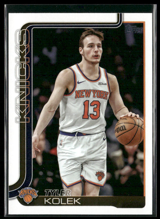 Tyler Kolek 2025-26 Topps #20 New York Knicks front