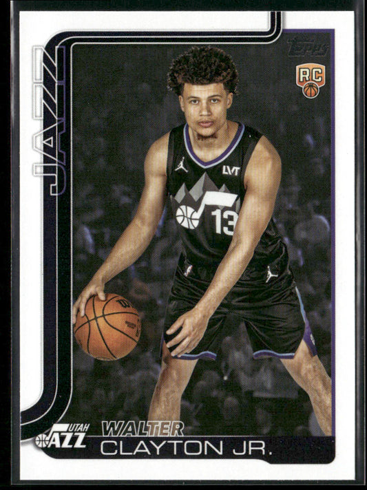 Walter Clayton Jr. 2025-26 Topps #218 RC Utah Jazz front