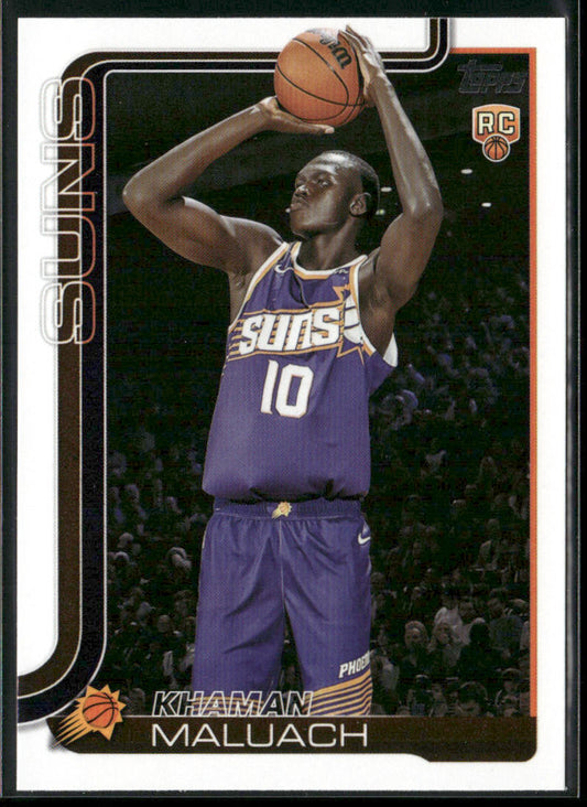 Khaman Maluach 2025-26 Topps #210 RC Phoenix Suns front