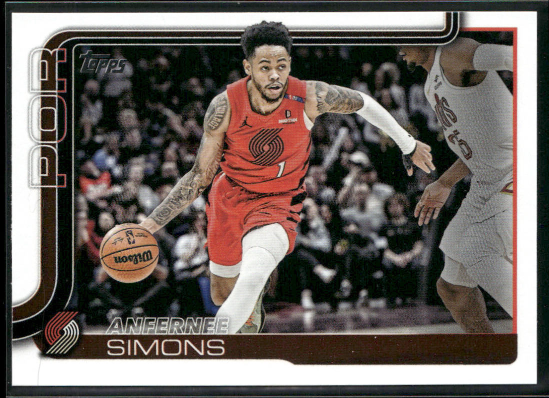 Anfernee Simons 2025-26 Topps #123 Portland Trail Blazers front