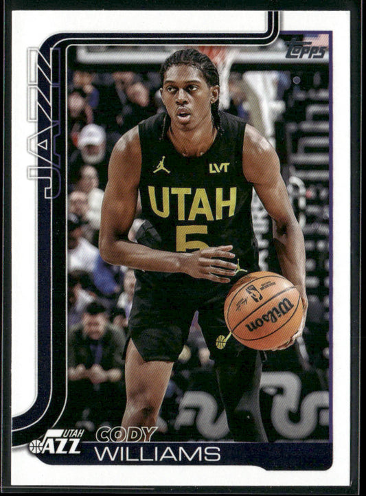 Cody Williams 2025-26 Topps #130 Utah Jazz front