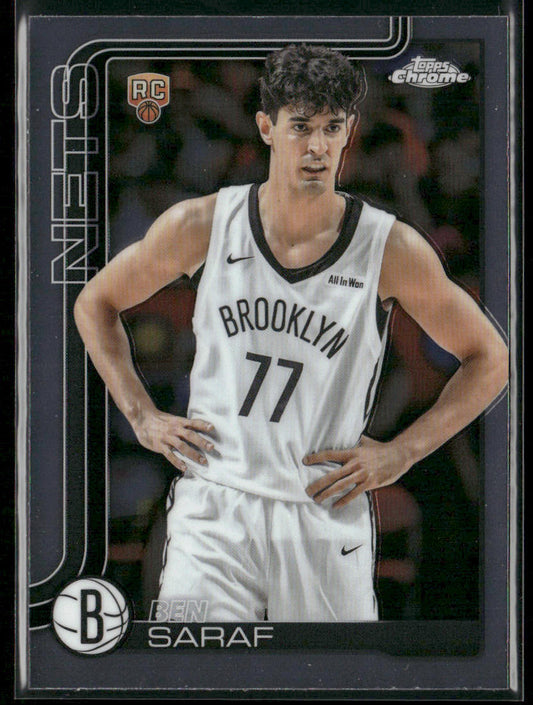 Ben Saraf 2025-26 Topps Chrome #276 RC Brooklyn Nets