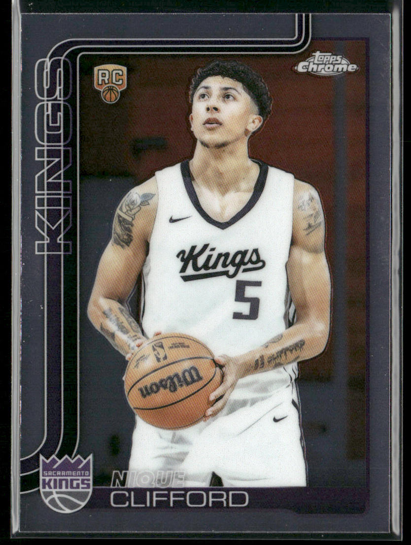 Nique Clifford 2025-26 Topps Chrome #274 RC Sacramento Kings