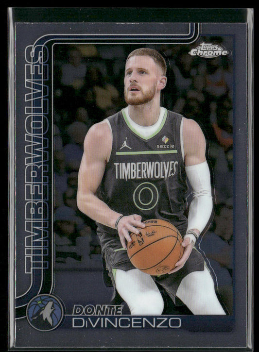 Donte DiVincenzo 2025-26 Topps Chrome #145 Minnesota Timberwolves front