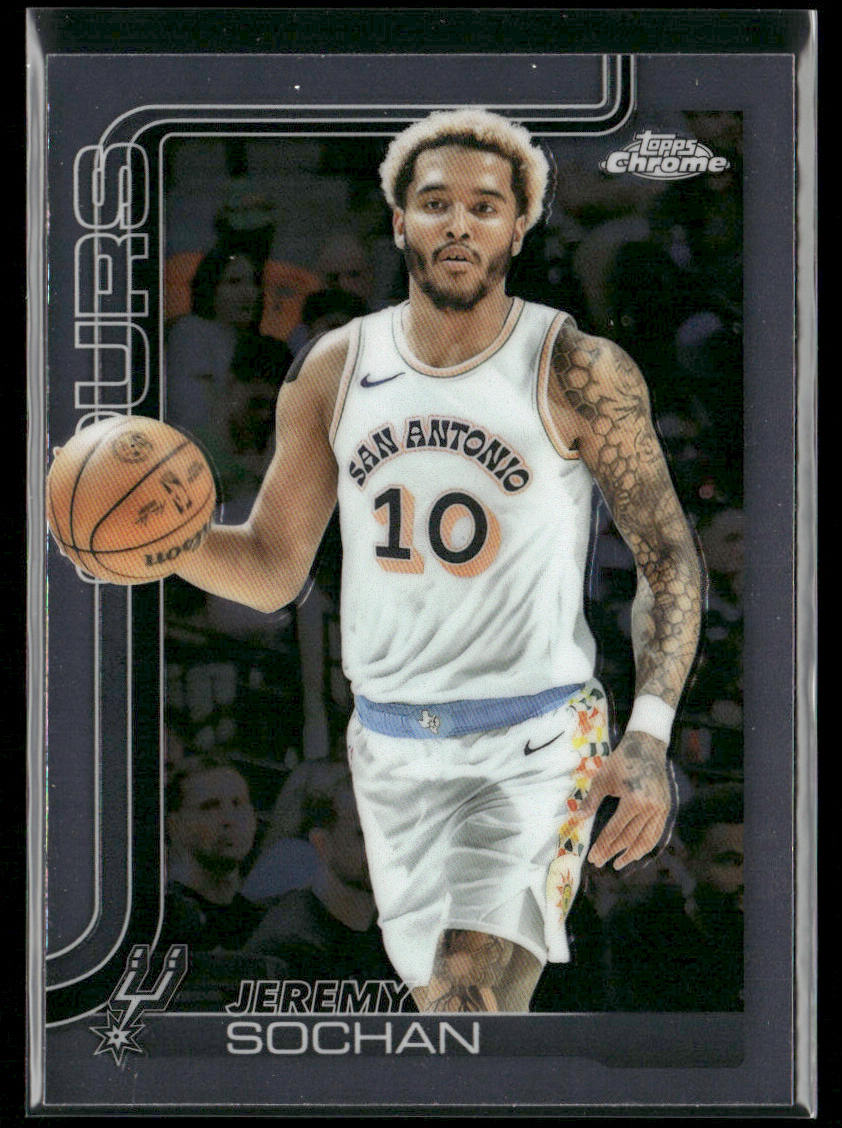Jeremy Sochan 2025-26 Topps Chrome #239 San Antonio Spurs front