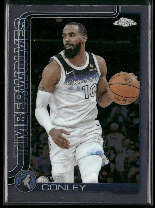Mike Conley 2025-26 Topps Chrome #132 Minnesota Timberwolves front
