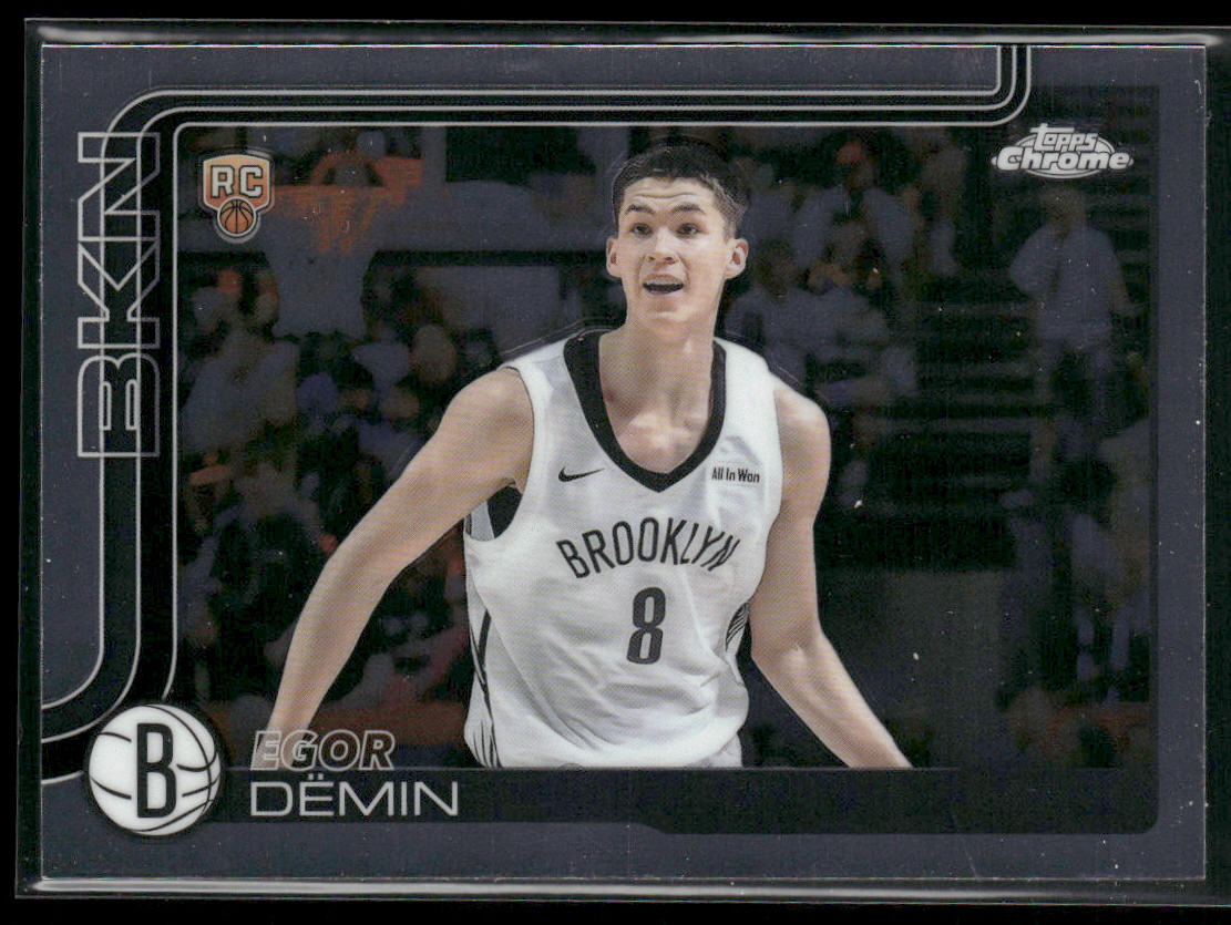 Egor Dëmin 2025-26 Topps Chrome #258 RC Brooklyn Nets