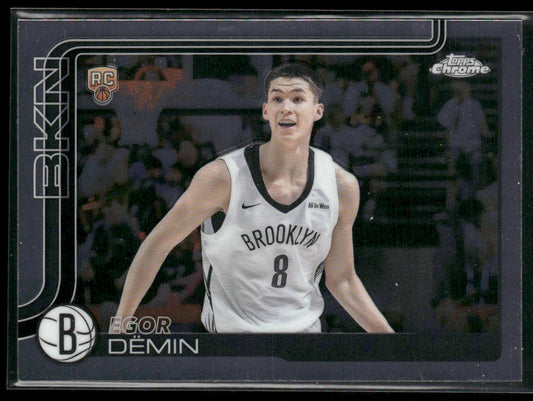 Egor Dëmin 2025-26 Topps Chrome #258 RC Brooklyn Nets
