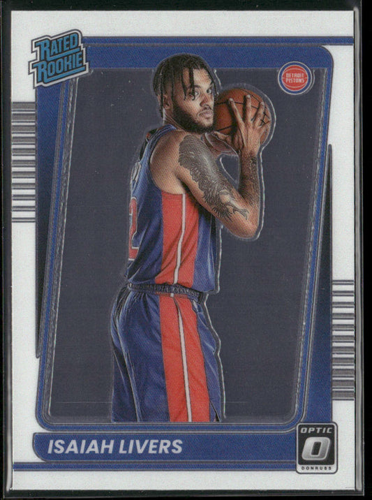 Isaiah Livers 2021-22 Donruss Optic #177 RC Detroit Pistons