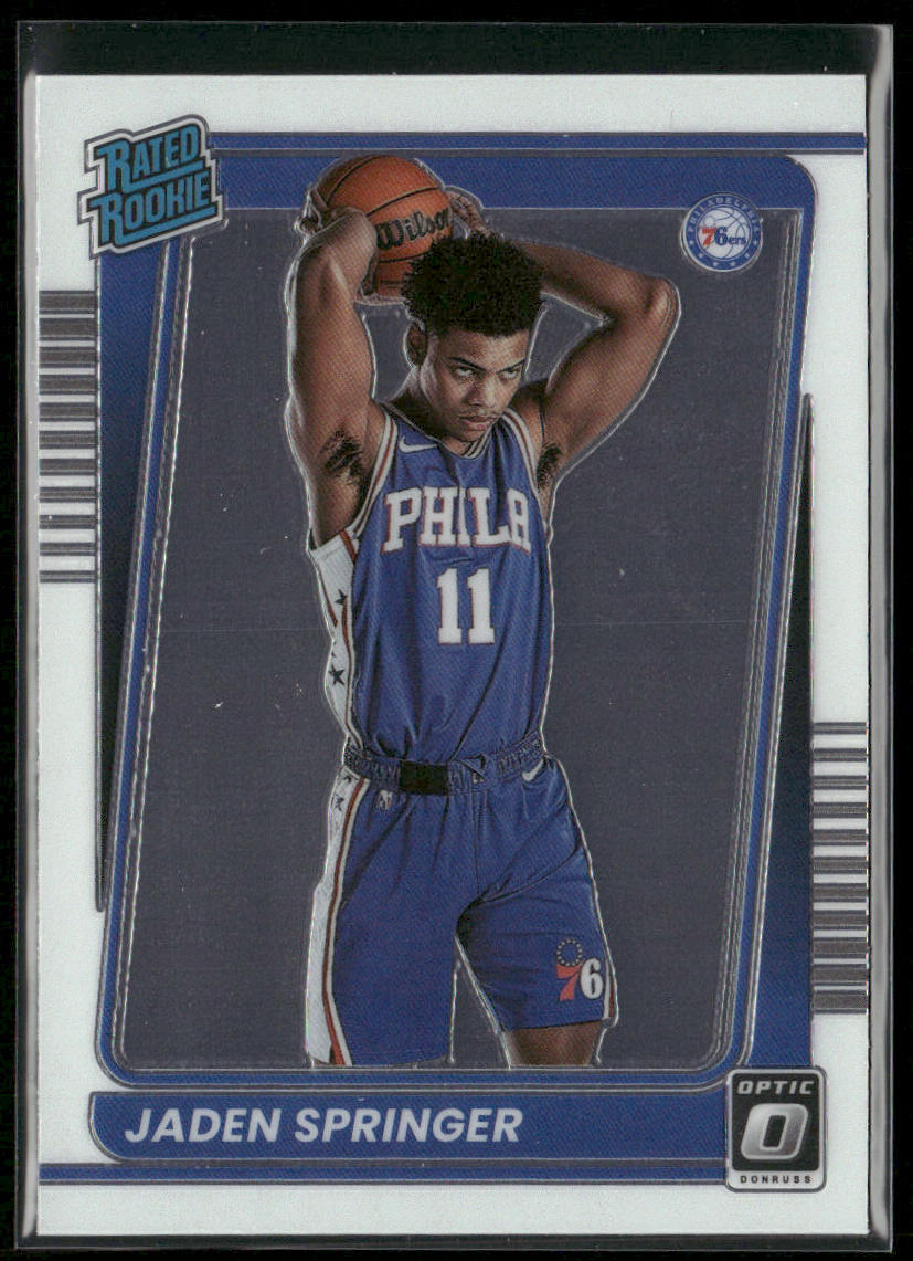 Jaden Springer 2021-22 Donruss Optic #197 RC Philadelphia 76ers