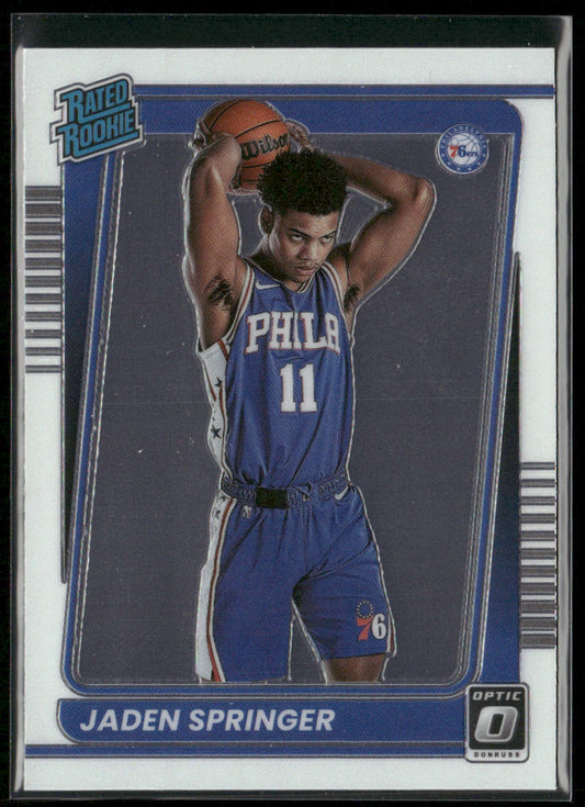 Jaden Springer 2021-22 Donruss Optic #197 RC Philadelphia 76ers