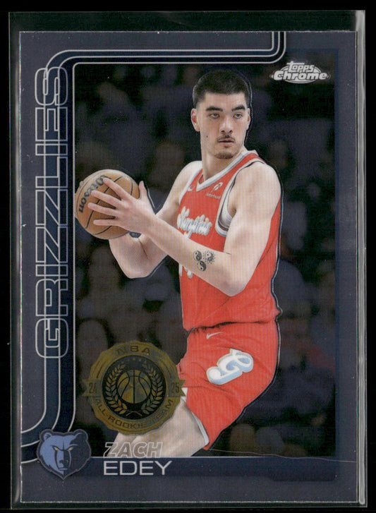 Zach Edey 2025-26 Topps Chrome #128 Memphis Grizzlies front