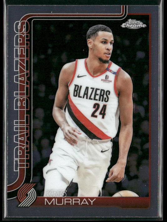 Kris Murray 2025-26 Topps Chrome #217 Portland Trail Blazers front