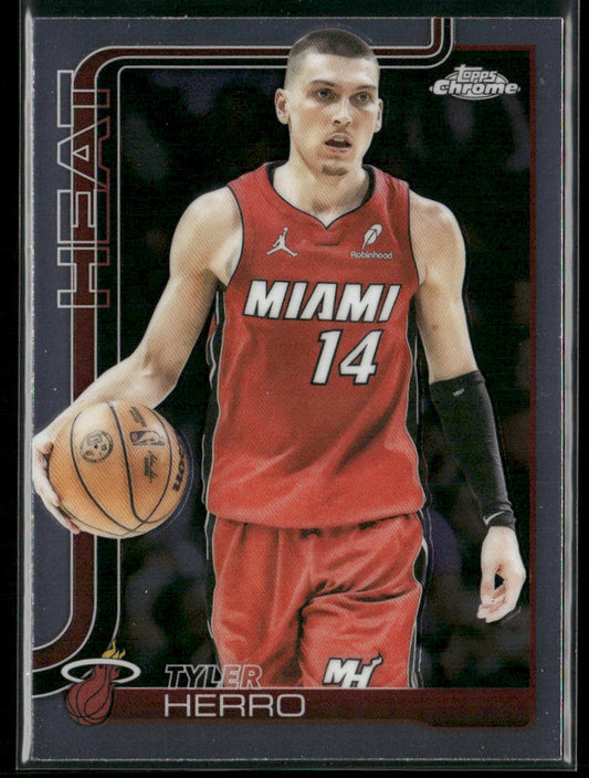 Tyler Herro 2025-26 Topps Chrome #188 Miami Heat front
