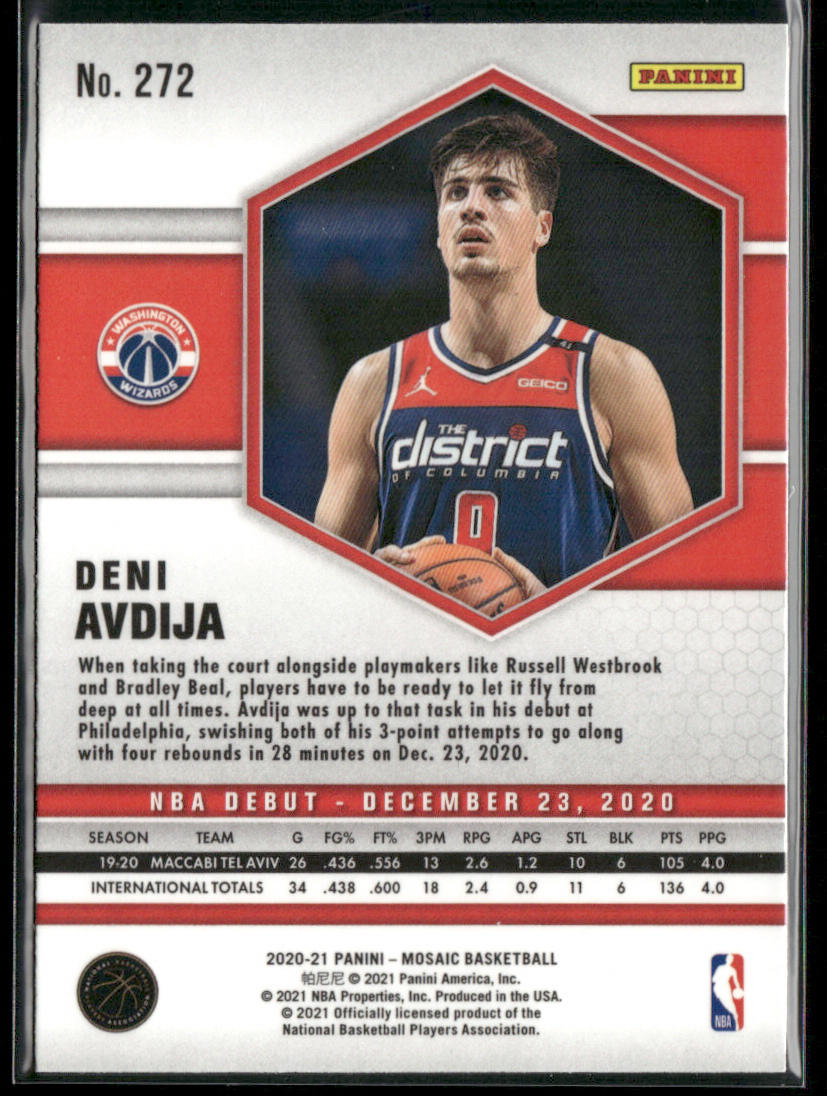 Deni Avdija 2020-21 Panini Mosaic #272 Washington Wizards