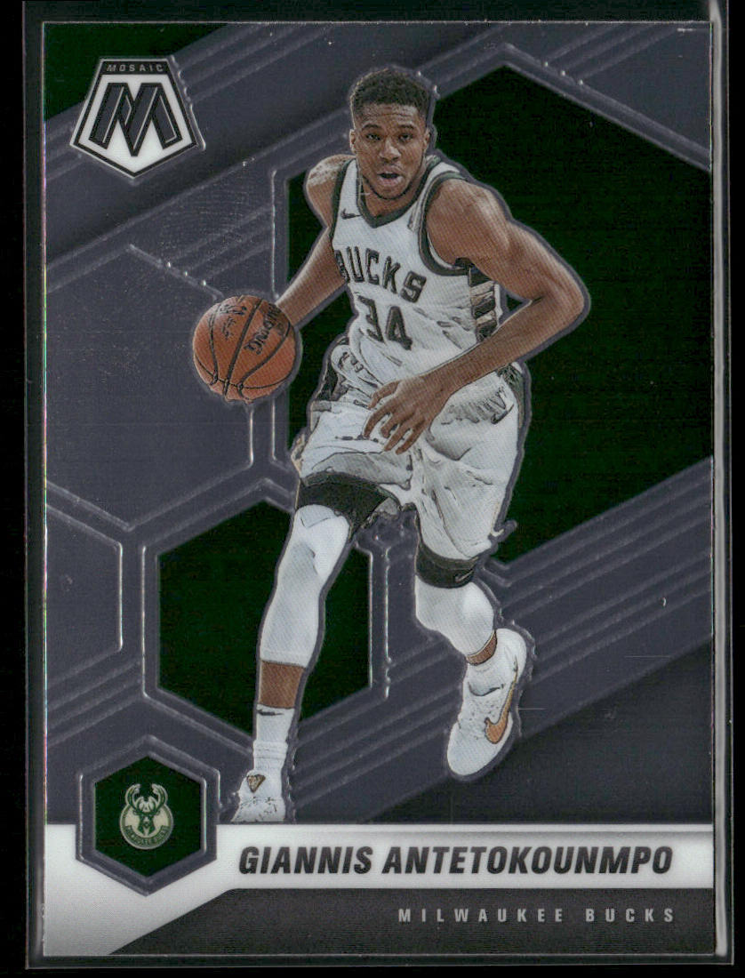 Giannis Antetokounmpo 2020-21 Panini Mosaic #80 Milwaukee Bucks