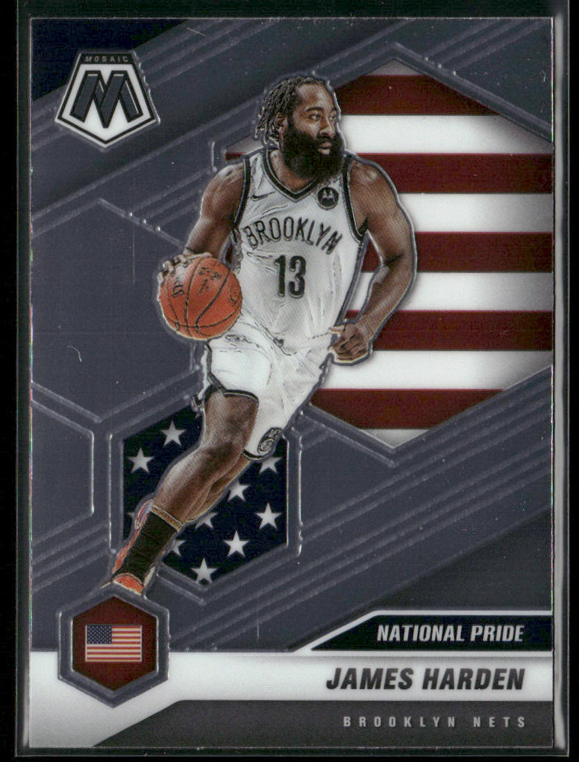 James Harden 2020-21 Panini Mosaic #256 Brooklyn Nets