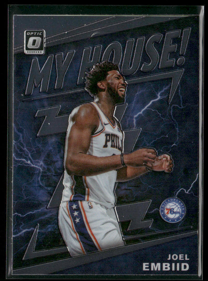 Joel Embiid 2019-20 Donruss Optic My House! #4 Philadelphia 76ers