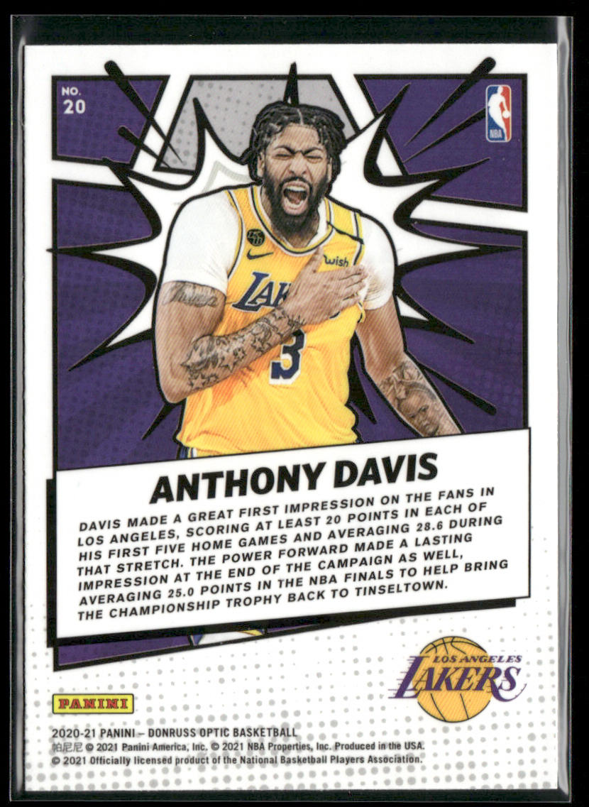 Anthony Davis 2020-21 Donruss Optic My House #20 Los Angeles Lakers