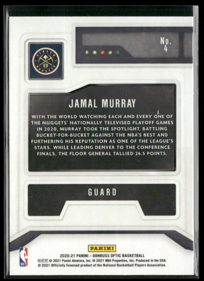 Jamal Murray 2020-21 Donruss Optic T-Minus 3...2...1 #4 Denver Nuggets