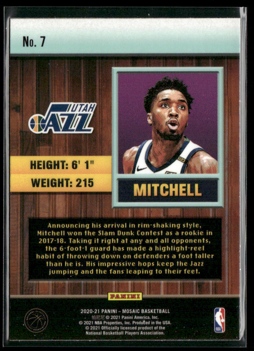 Donovan Mitchell 2020-21 Panini Mosaic Jam Masters #7 Utah Jazz